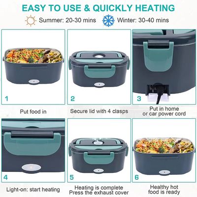 1L Heating Thermal Electric Lunch Box with 304 Stainless Steel Food Container