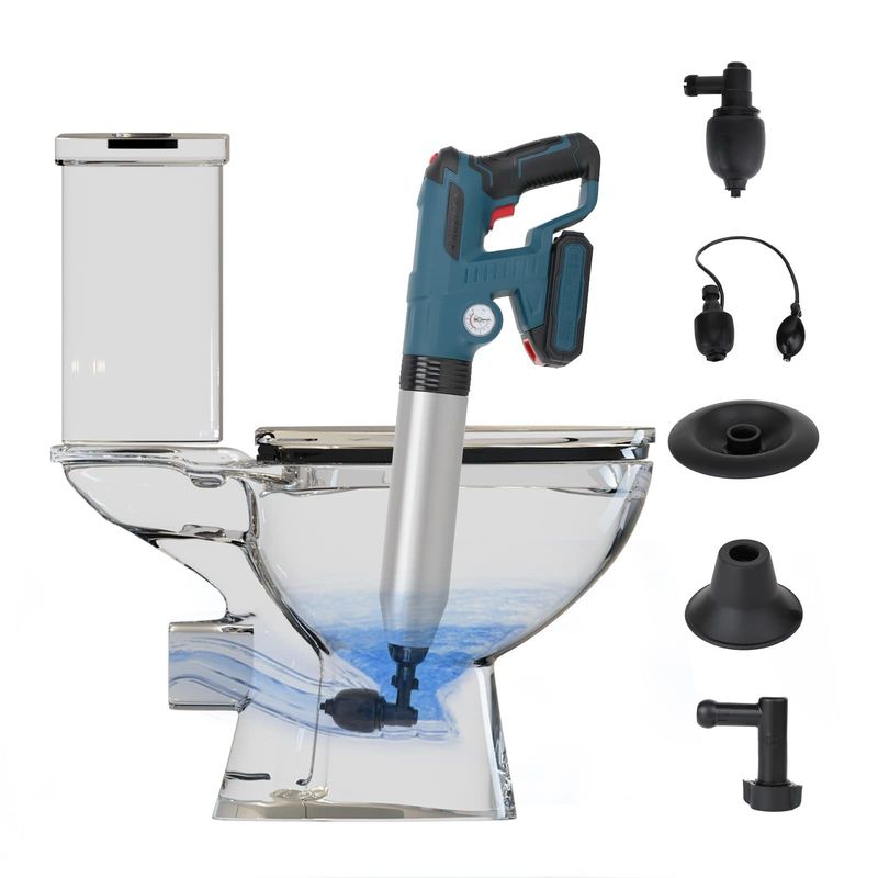 Toilet Plunger Drain Opener Air Pressure Plumbing Air Gun Drain Blaster for Unclogging