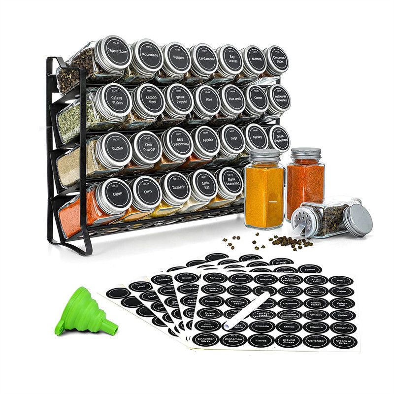 4 Layers Wire Iron Mesh Spice Jar Rack for Kitchen Organization Rack Size 30*9.8*23.3cm