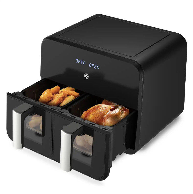 9L Touch Screen Double Air Fryer Electric Deep Fryer Smart Rack Without Oil Household