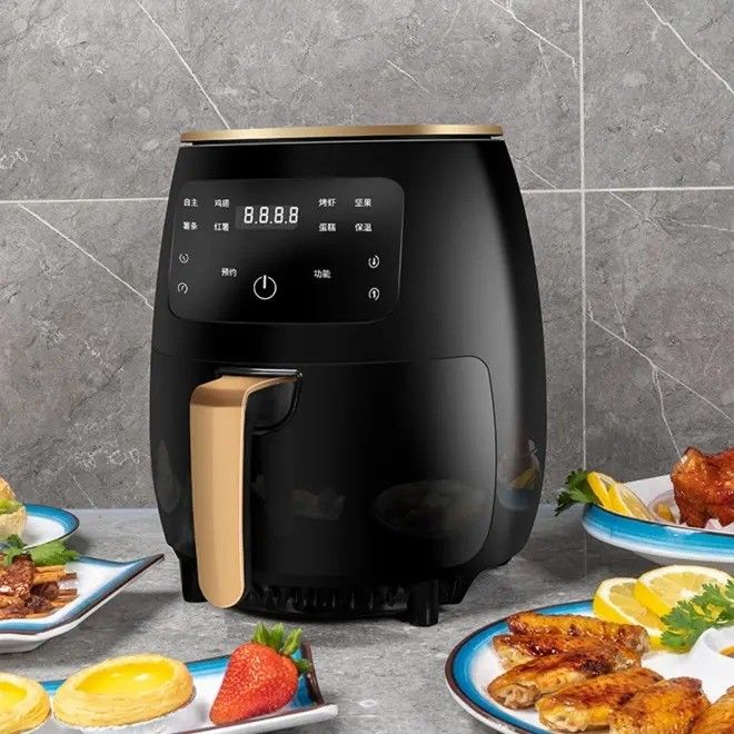 Function With Light Indicator 4.5L 6L Non-Stick Cooking Surface Air Fryer Without Oil
