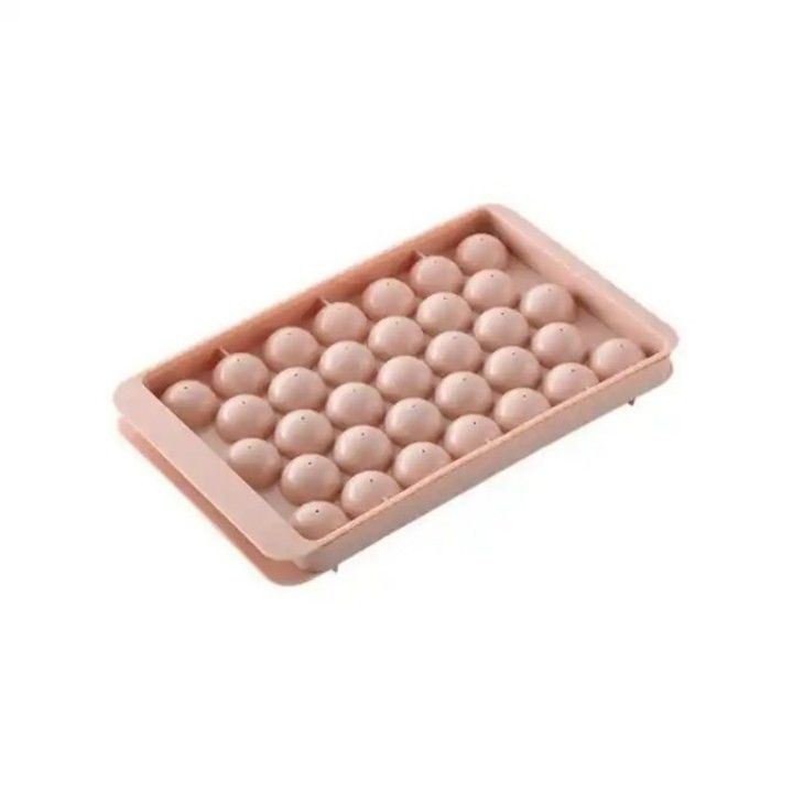 PP 33 Cavity Circle Round Ball Ice Cube Tray Sphere Plastic Ice Ball Maker Mold with Lid