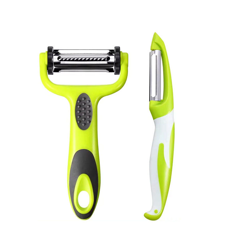 Safe Vegetable Prep Stocked Peeler Julienne Peeler and Mandoline Slicer in 19*2.5*2cm Size