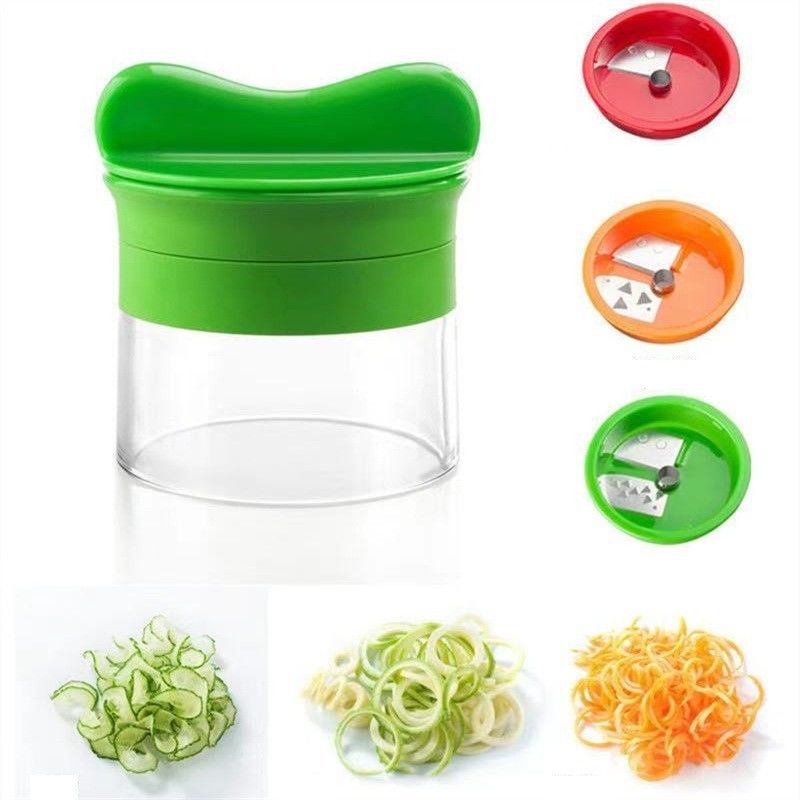 Spiralizer Coarse and Fine Julienne Slicing Set 3 In 1 Manual Vegetable Cutter for Orange