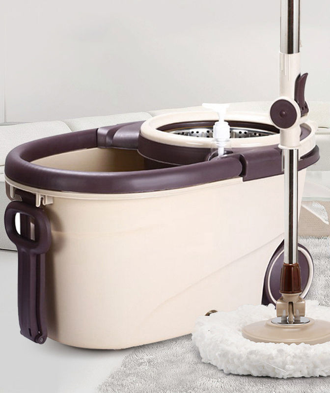 Stainless Steel Wringer 360 Spin Easy Clean Cyclone Floor Cleaning Mop and Bucket Set