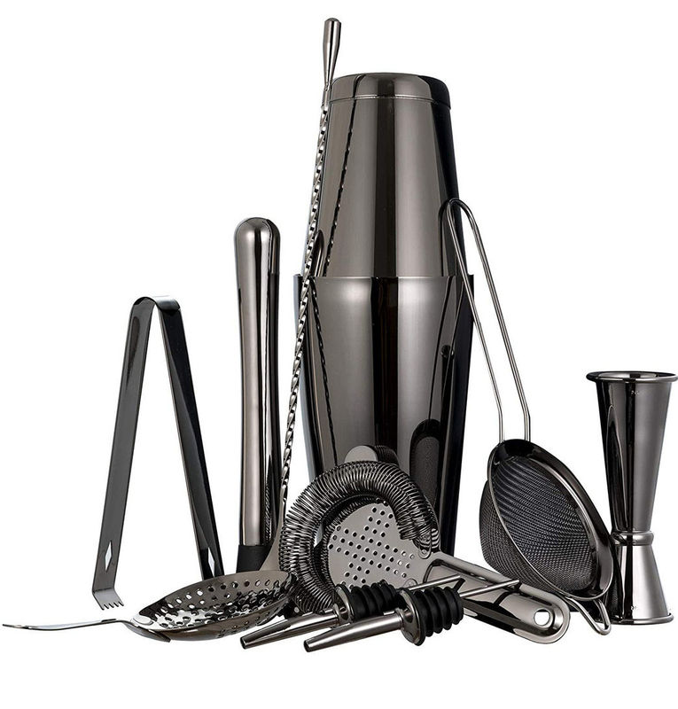 Classic Design 11-Piece Bartender Kit Cocktail Smoker Set 750ml/600ml for Manufacture