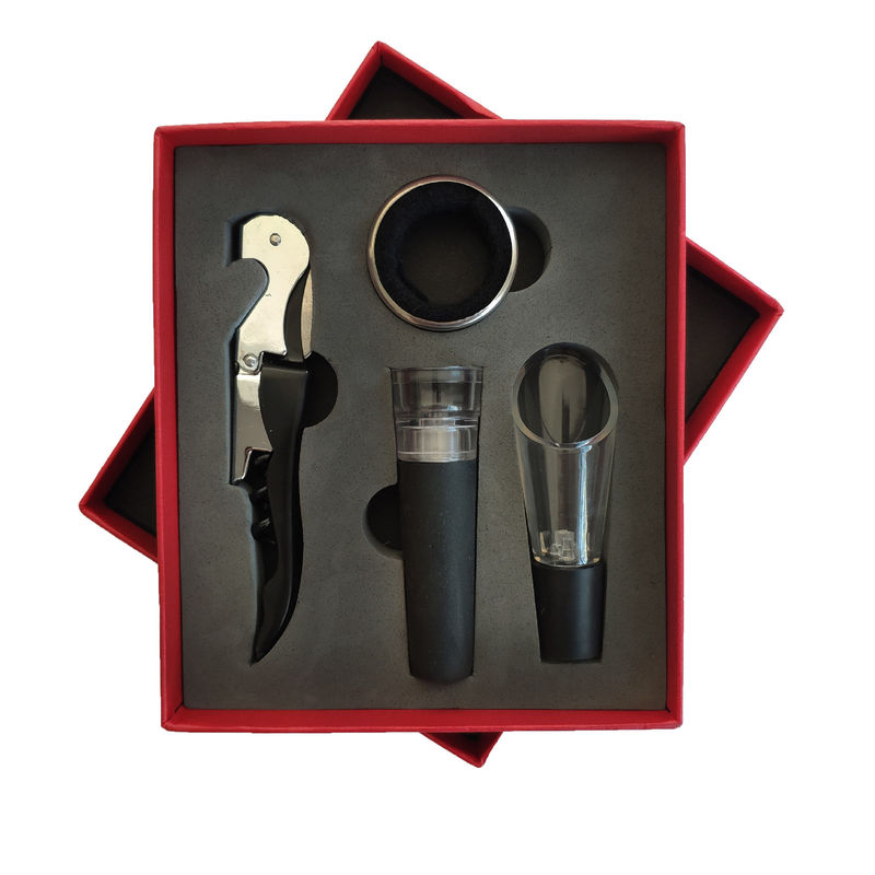Stainless Steel Red Seahorse Knife Gift Box Bar Tools Type Corkscrew Wine Opener Set