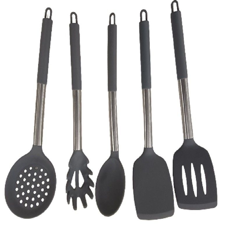 Stocked Silicone Non-stick Spoon for Frying Fish Leak Spatula Household Cookware Set