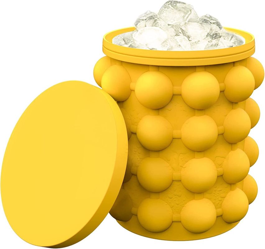 Stocked Modern Design Silicone Ice Cube Bucket for Space Saving Food Grade Material