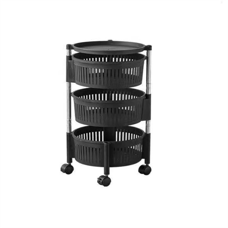 Standing Type 3 Layers Metal Round Pantry Storage and Organization for Kitchen Cabinet