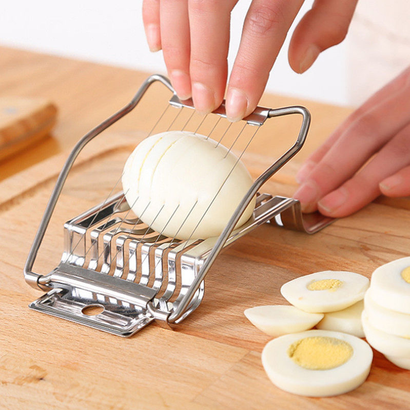 Stainless Steel Preserved Egg Ham Banana Cutter 14*9.5*2.2cm Egg Tools for Boiled Eggs
