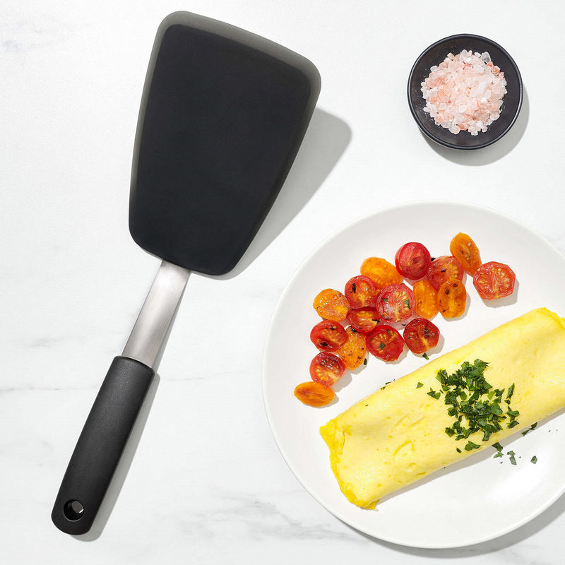 Stocked 2 Pack 600F Heat Resistant Non-Stick Flipping Eggs Silicone Spatula 149 115G
