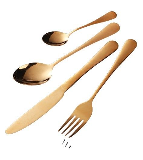 193G Utensils Bulk Gold Plated Stainless Steel Cutlery Set Kitchen Fork Spoon Knife