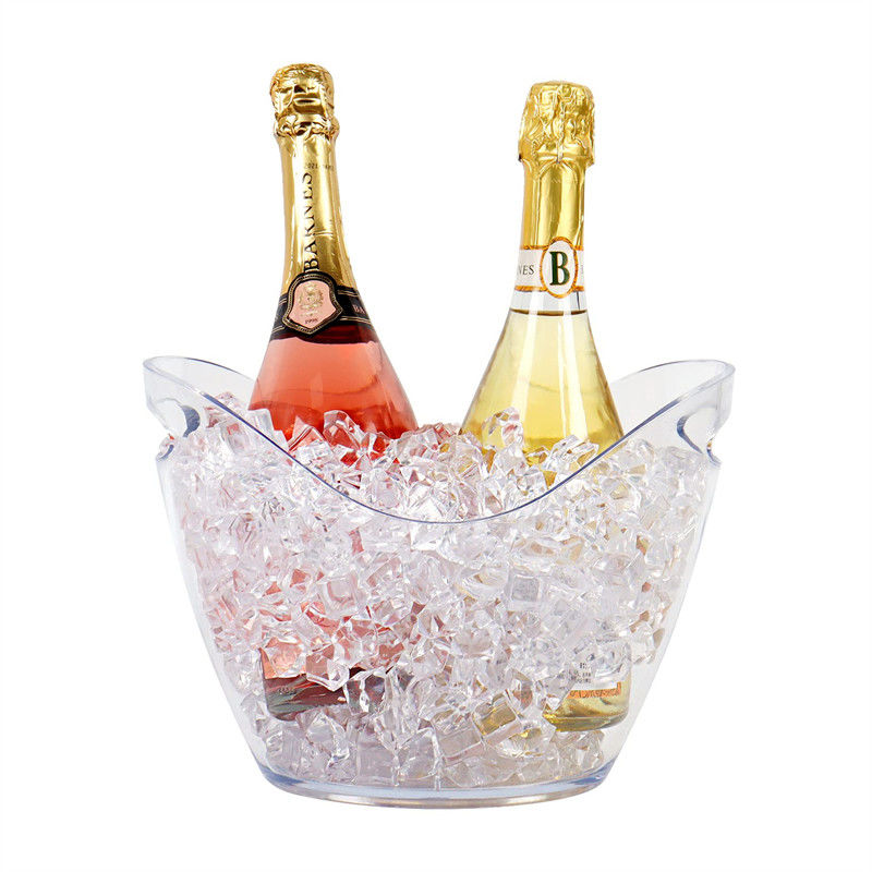 Modern Party Occasion LED Ice Bucket with RGB Colorful Lights and Clear Plastic Holder