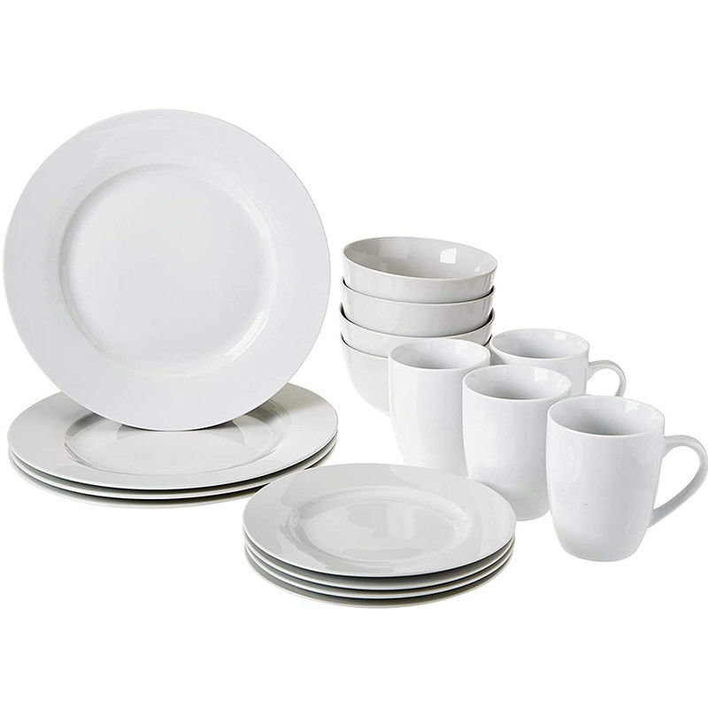 Manufacture Round Dinner Table Set Fine Plates Set for White Bone Porcelain Dinner Ware