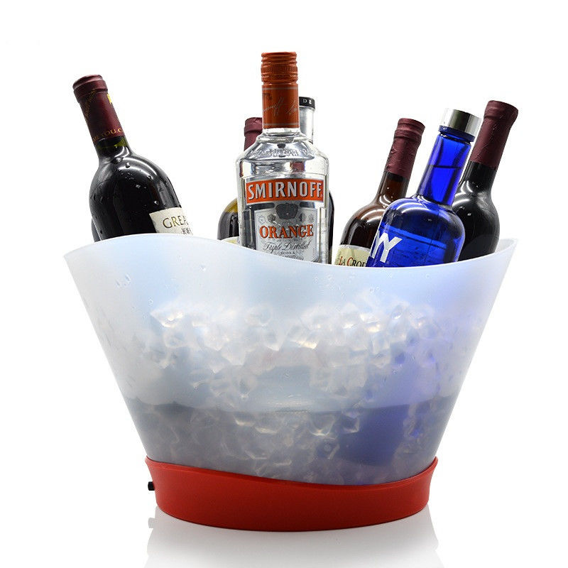 12L Rechargeable Light Up Painting Laser LED Ice Bucket for Champagne and Wine Bottle