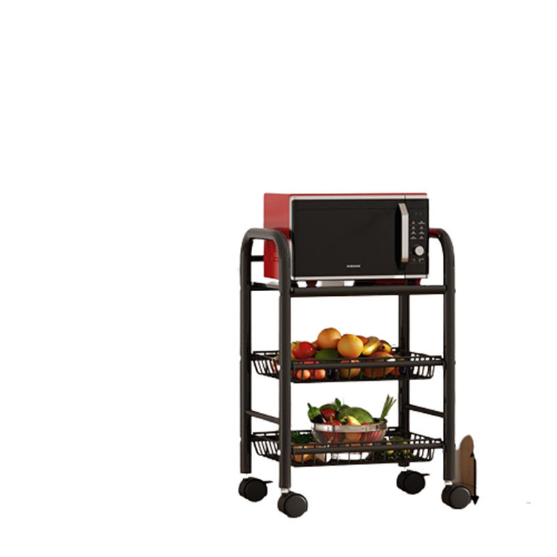 Multifunctional Kitchen Storage Rack 3 4 5 Layer Rotating Utility Trolley Cart With Wheels