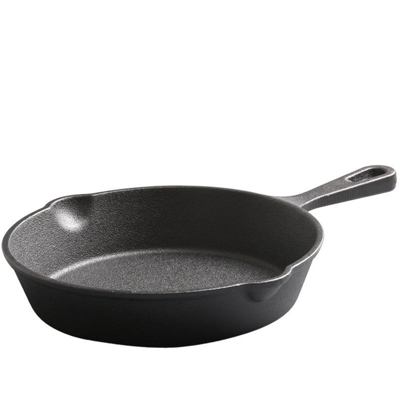 Non-stick Pre-seasoned Cast Iron Skillet Black Sustainable Cookware for Outdoors