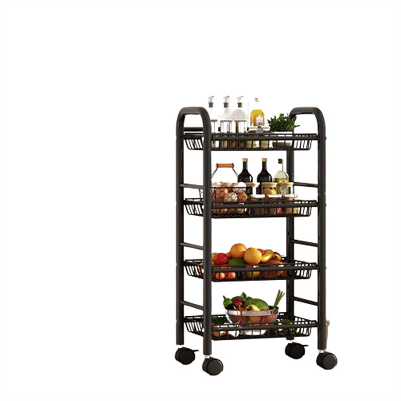 Square Vegetable Fruit 3/4/5 Layers Rotating Shelf Multi-function Kitchen Storage Rack