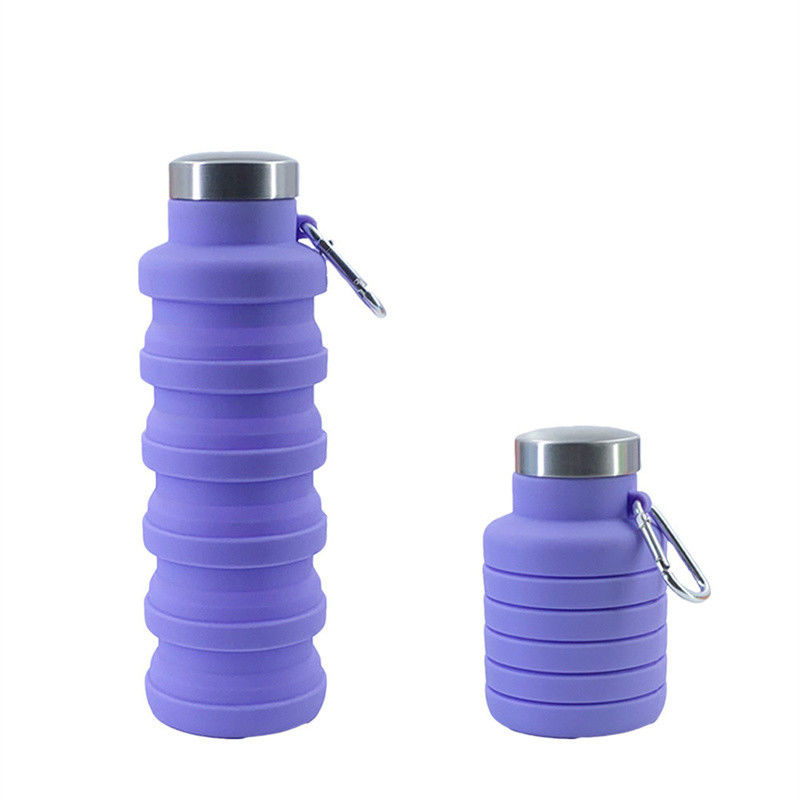 Retractable Design Large Capacity Silicone Sports Water Bottle for Outdoor Activities