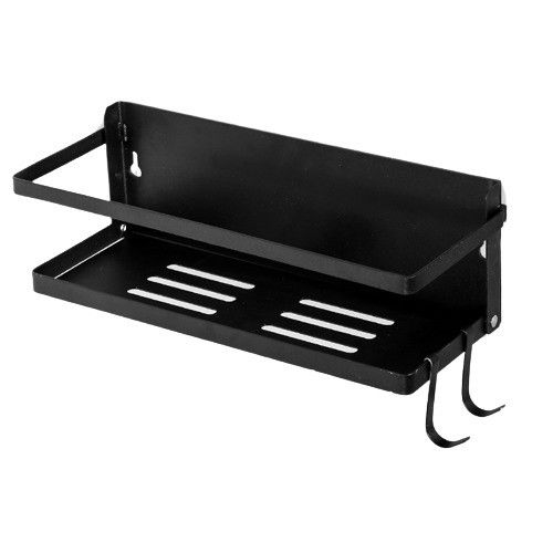 Foldable Kitchen Magnetic Shelves for Spice Storage Carbon Steel and Wood Material