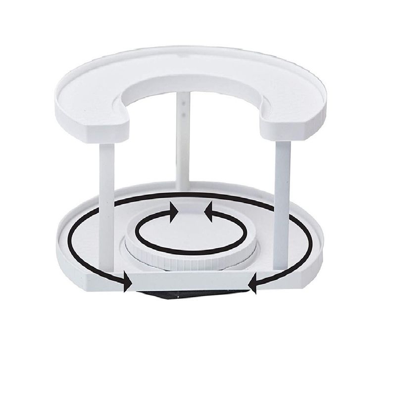 Home Cosmetic Storage Gods ABS Rotating Shelf Cabinet Organizer with Customized Logo