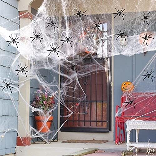 Polyester Spider Web Cotton Thread Haunted House Decoration for Halloween Party Props