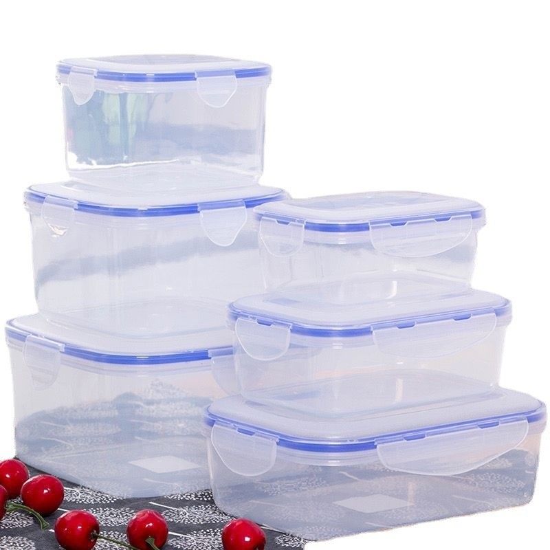 3pcs Airtight Plastic Storage Box Set for Multi-functional Food Storage Containers