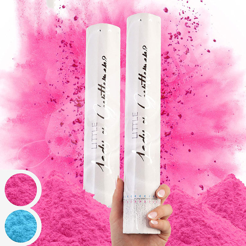 60cm Gender Reveal Confetti Cannon Popper Smoke Powder Confetti Sticks for Party Supplies