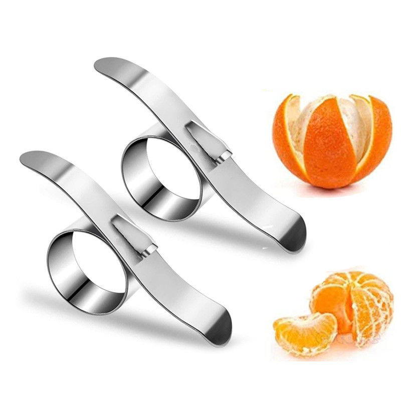 430 Stainless Steel Ring Mini Size Fruit Peeler Kitchen Gadget Manual Orange Peeler Sliver