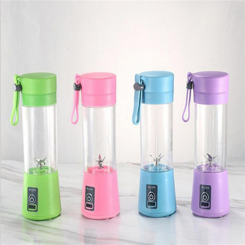 Compact 380ml Portable Mini Electric Juicer Blender for Fruit Mixing in Home Kitchen