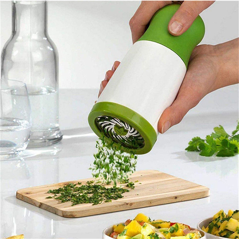 White Green Vegetable Choppers Herb Grinder Spice Mill Parsley Shredder Chopper Garlic Coriander Spice Grinder
