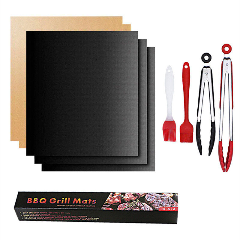 Non Stick BBQ Grill Mat Baking Mat Fireproof Charcoal Fiberglass Egg Tools for Cooking