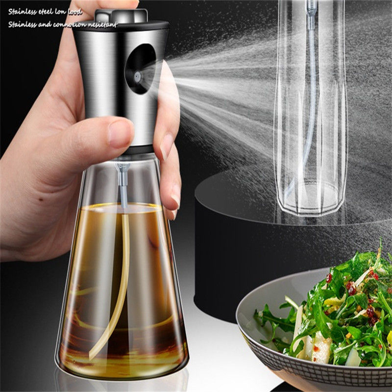 200ml Glass Olive Oil Sprayer Vinegar Bottle for Cooking Salad BBQ Kitchen Utensil