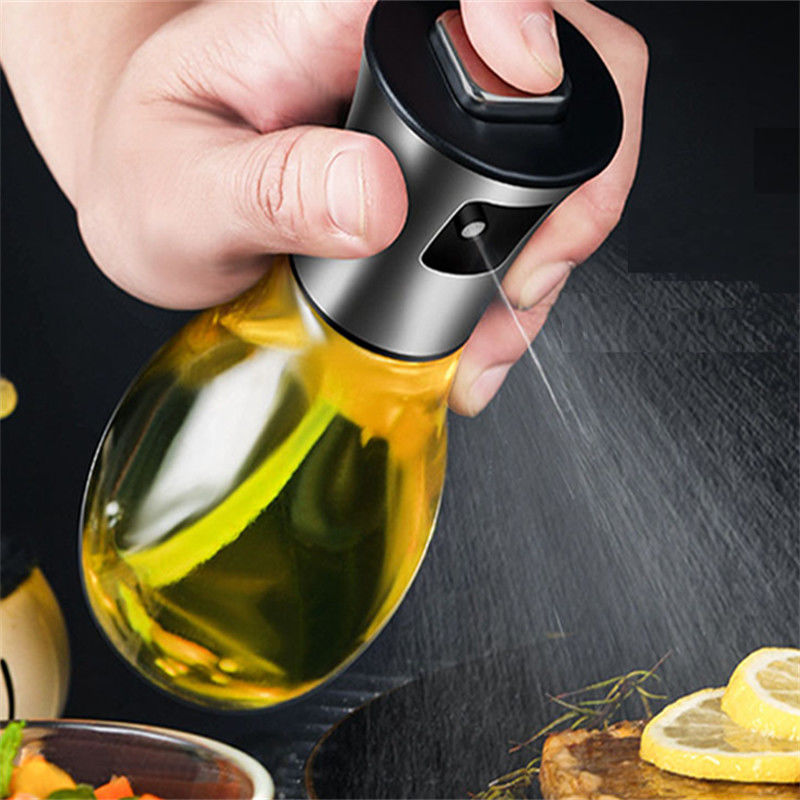 Convenient and Durable Oil Bottle Spray 165ml Glass Oil Spray Bottle for Cooking Salad BBQ