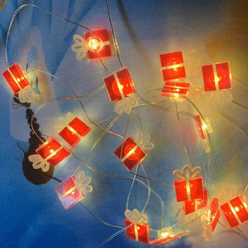 Red LED Christmas Lights String Snowman Santa Claus Star Holiday Decorative Product
