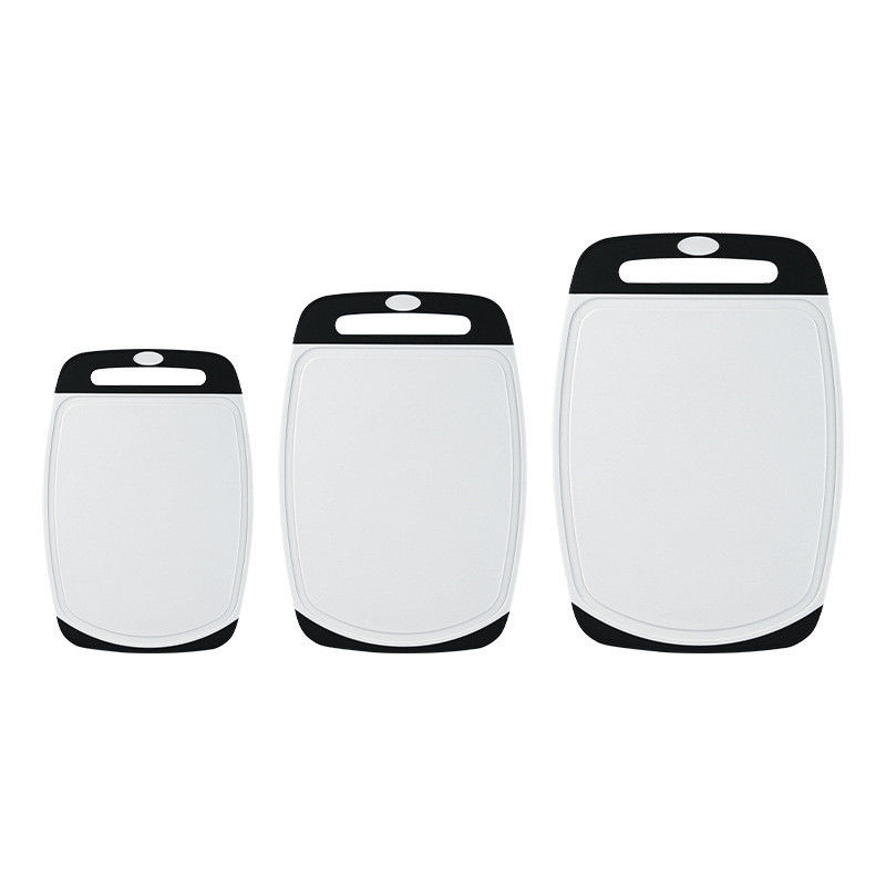 Multifunctional Black Plastic Cutting Board Set for Kitchen 3pcs Food Grade Accessories