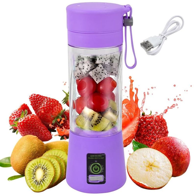 Silicone PC Electric Mini Ice Bottle Blender Home USB 2/4/6 Blades Juicer Cup Machine