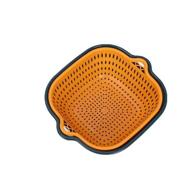 Vegetable Storage Household 6pcs Double-layer Plastic Multi Water-draining Clean Drain Basket